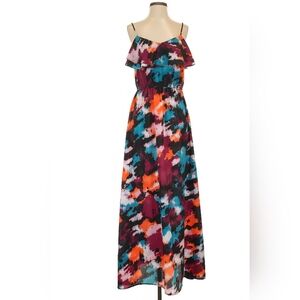 LOFT Colorful Abstract Maxi Dress